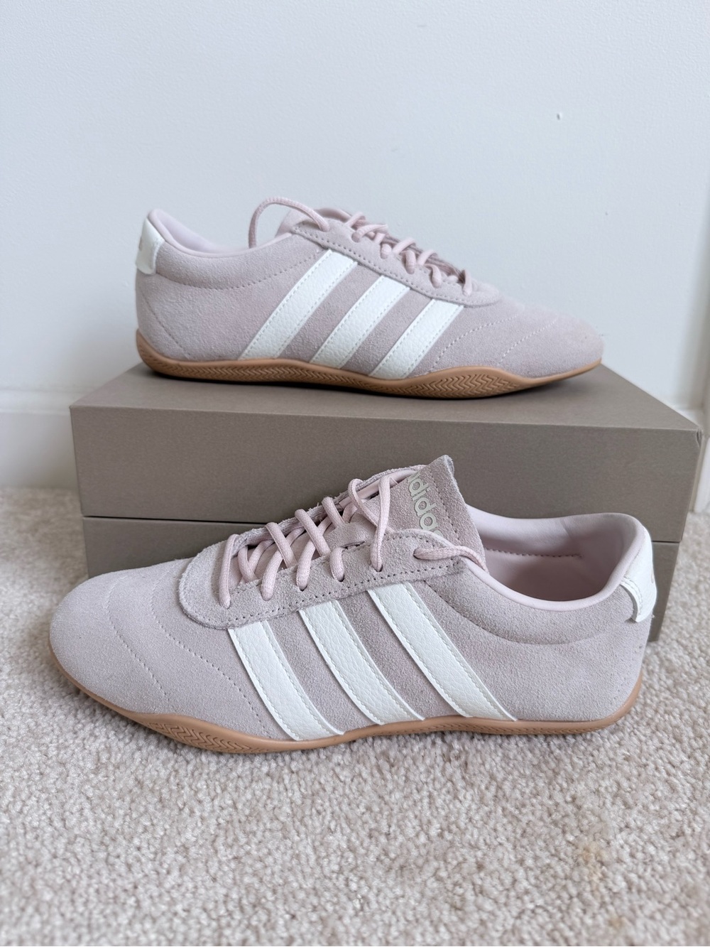adidas Women's Grand Court Lo Suede Sneakers in Wonder Quartz EUC - Picture 3 of 9